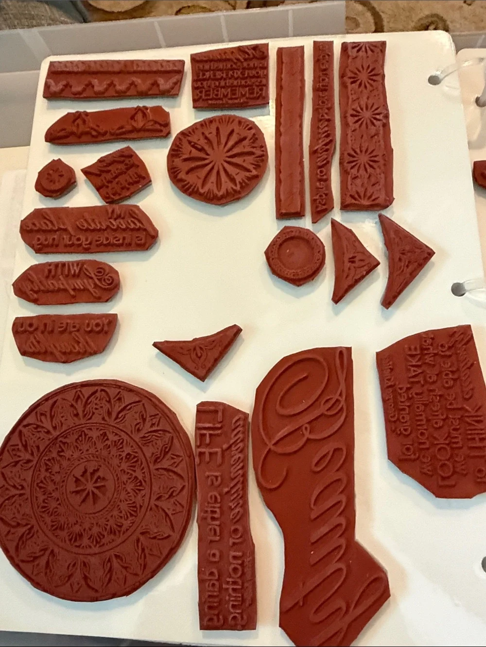 Club scrap assorted medallion Rubber Stamp Set Sheets. About 80 new stamps